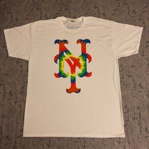 NY Mets tie-dye logo graphic T-Shirt GOYA logo